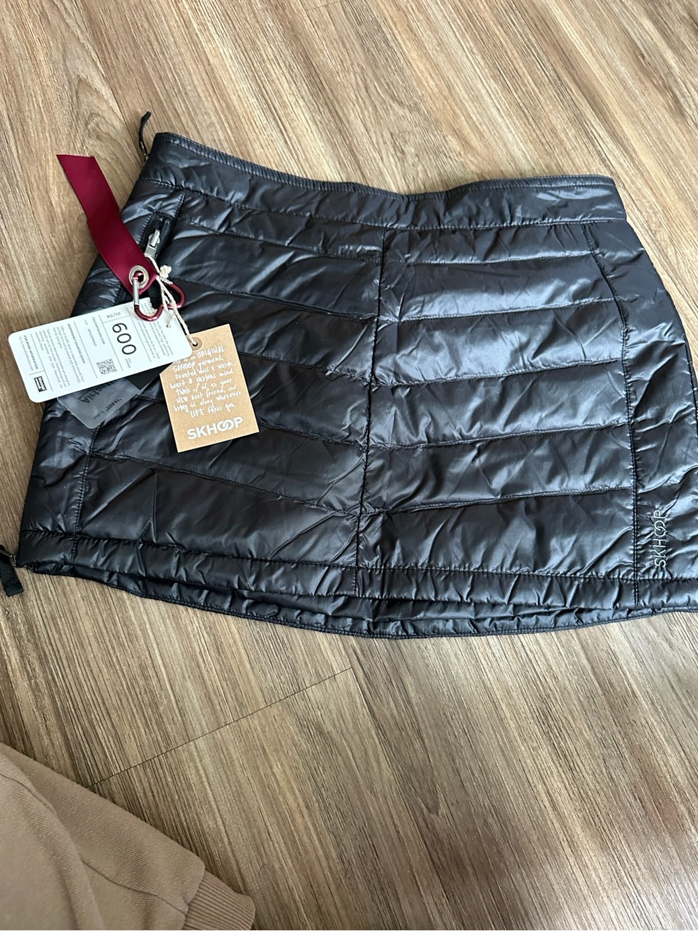 SKHOOP Black Quilted Mini Skirt